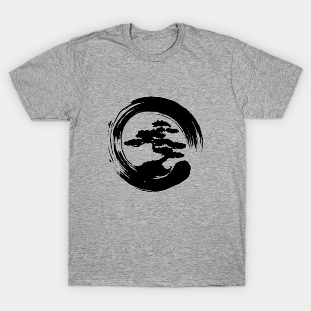 Bonsai Tree in Enzo Circle T-Shirt by DetourShirts